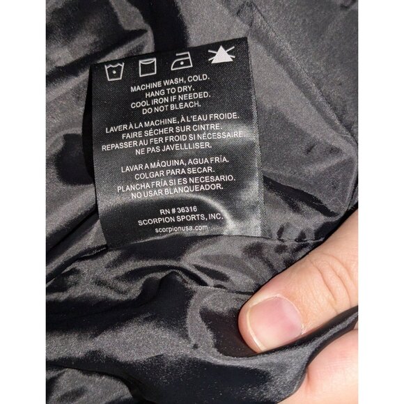 Scorpion Exo Women Blk Motorcycle Jacket Lg Quilted Zippered Cuffs liner - Picture 6 of 16